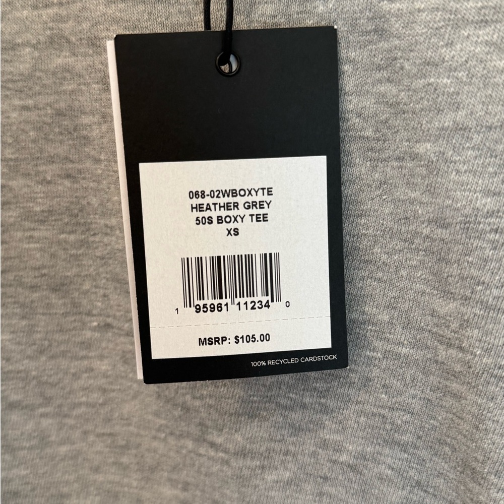 RE/DONE 1950’s Boxy Tee Heather Grey - Picture 4 of 4